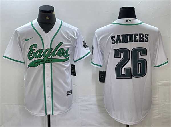 Men's Philadelphia Eagles #26 Saquon Barkley White Cool Base Baseball Stitched Jersey,We sell and wholesale Men's Philadelphia Eagles #26 Saquon Barkley White Cool Base Baseball Stitched Jersey on line form chian!
